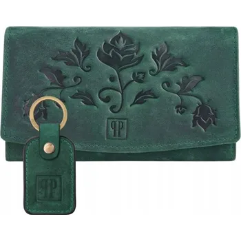 Peněženka Paolo Peruzzi peněženka z pravé kůže zelená - dámská