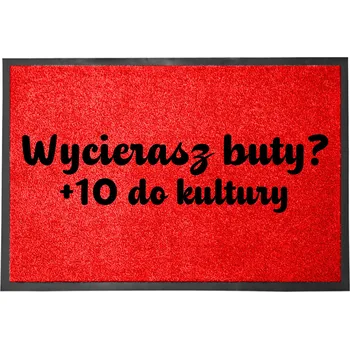 Rohožka VCHODOVÁ ROHOŽKA ČERVENÁ 40X60 KE DVEŘÍM VTIPNÁ HUMORNÁ +10 K KULTUŘE