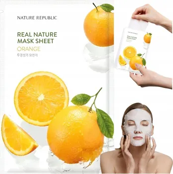 Pleťová maska Korejská pleťová maska Nature Republic Real Nature Pomeranč 23 ml