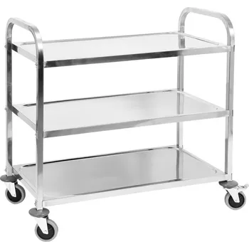 Servírovací stolek Číšnický vozík 890x495mm 3 police NEREZ