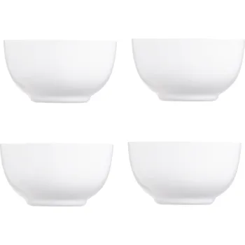 MISKA 4 x 750 ml LUMINARC diwali salátová mísa na snídani polévku BÍLÁ, 4 kusy