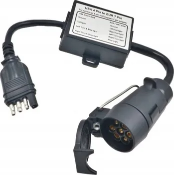 Cestovní adaptér Adaptér / Redukce z USA na EU 4pin/7pin pro zásuvku tažného zařízení přívěsu