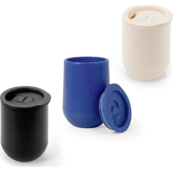 Termohrnek ADLINGTON. Cestovní hrnek s dvojitou stěnou z polypropylenu s vzduchovou izolací bez potisku bez potisku 3 bez potisku