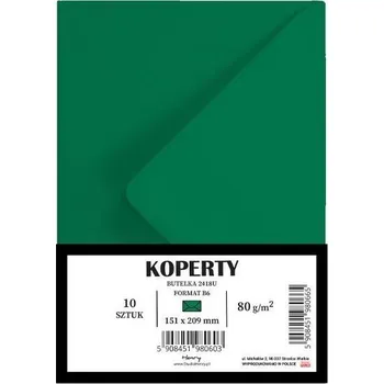 Obálka Láhvově zeleň obálky B6 ( kusů 10 kusů). Henry