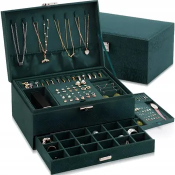 Šperkovnice Šperkovnice na bižuterii Korbi F6 zelená