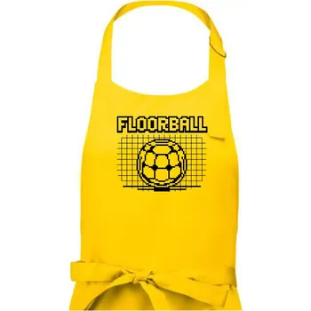 Kuchyňská zástěra Floorball - 90s hra design - Pánská zástěra na vaření - Univerzální velikost ( Žlutá )