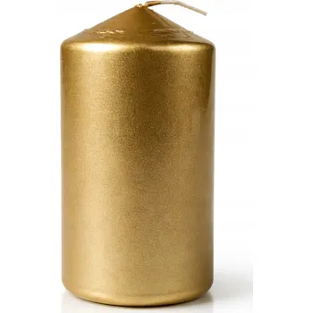 Svíčka Svíčka válec zlatá 57 x 100 mm Euro Kerze
