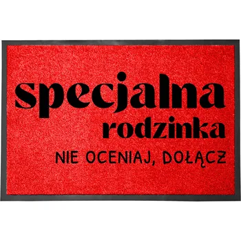 Rohožka VCHODOVÁ ROHOŽKA ČERVENÁ PŘED DVEŘE 40X60 VTIPNÁ NEHODNOŤ, PŘIDEJ SE