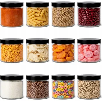 Dóza na potraviny Nádoba na potraviny 50 ml sklenice plastová kuchyňská 0,05 l, sada 24 ks