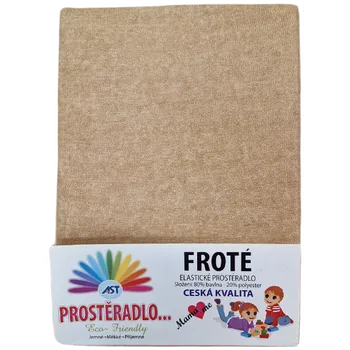 Prostěradlo Dětské froté prostěradlo 60x120 cm - sv.hnědé