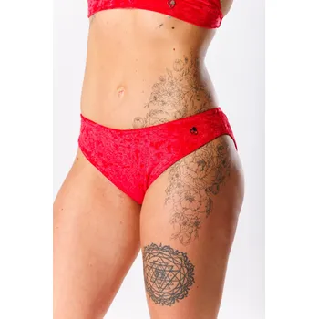 Dámské plavky GoldBee Sametové Plavky Kalhotky Red Barva: Red, Velikost: 3XL