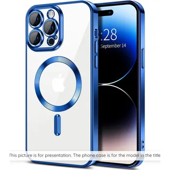 Pouzdro na mobilní telefon Techsuit luxusní křišťálový MagSafe pro Samsung Galaxy S26 Ultratmavě modrá