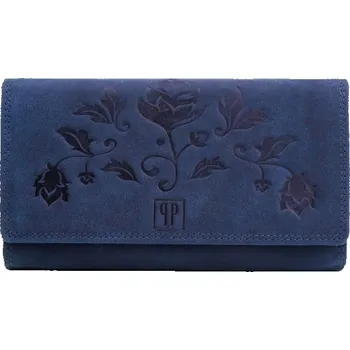 Peněženka Paolo Peruzzi dámská peněženka z pravé kůže modrá
