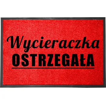 Rohožka Vstupní rohožka červená 40x60 cm - S humorem, vtipná, s varováním