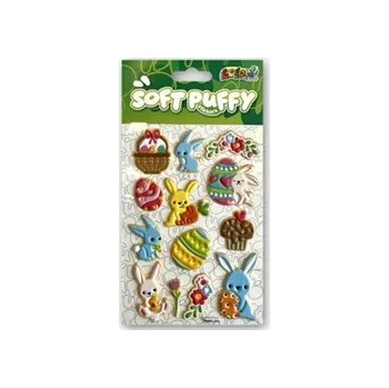 samolepka MĚKKÉ KONVEXNÍ SAMOLEPÍCÍ SAMOLEPKY VELIKONOČNÍ ZAJÍČCI TADEO