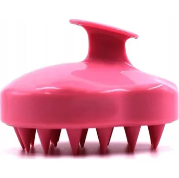 Koupelový kartáč Kašmír Masážní kartáč na mytí vlasů a pokožky hlavy se silikonovými štětinami - RŮŽOVÝ