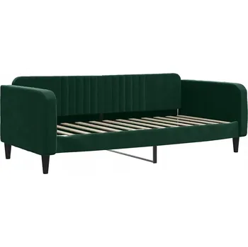Pohovka Tmavě zelená pohovka s funkcí spaní 223 x 110 x 75 cm samet