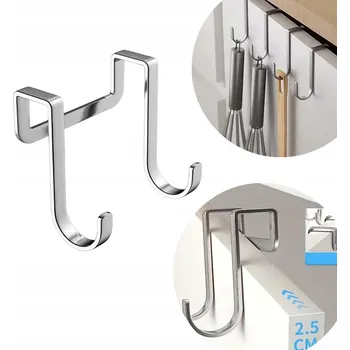 Věšák VĚŠÁK NA DVEŘE BEZ VRTÁNÍ SADA HÁČKŮ 2ks