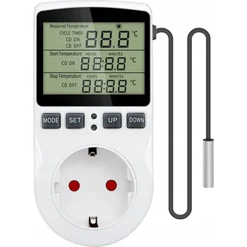 REGULÁTOR TEPLOTY TERMOSTAT DO ZÁSUVKY PRO OHŘÍVAČ VODY