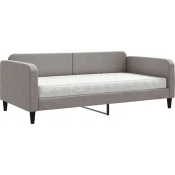 Pohovka Rozkládací pohovka s matrací 2 v 1, taupe, 223 x 110 x 75 cm