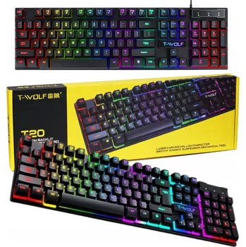 Klávesnice RGB HERNI KLÁVESNICE PRO HRÁČE PODSVÍCENÁ LED MECHANICKÁ