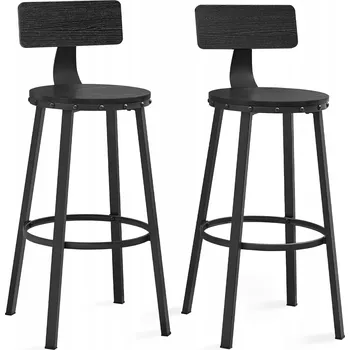 Barová židle Barové židle Vasagle černé 73 cm dřevo