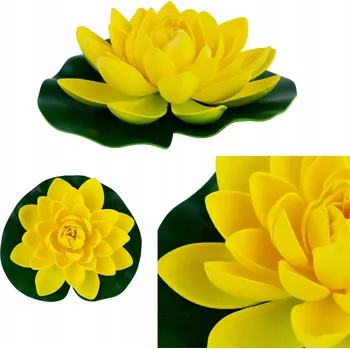 umělá květina LEKNÍN UMĚLÁ LOTOSOVÁ KVĚTINA PLOVOUCÍ DO JEZÍRKA PLOVOUCÍ ATRAPA