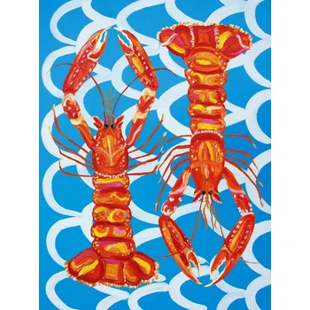 Plakát Plakát, Obraz - Langoustines On Blue, Alice Straker