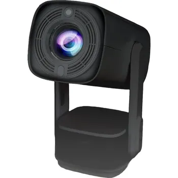 Projektor MEGALU Domácí kinoprojektor Delux, s podporou 4K, Wi-Fi, Android 11, Bluetooth, s baterií, Černý