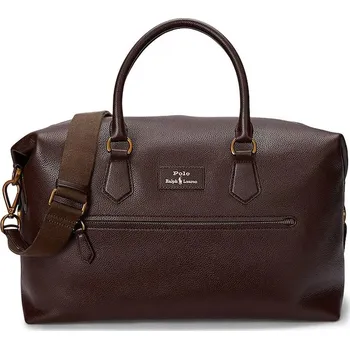 Kabelka Kožená taška Polo Ralph Lauren 36,8 x 29,2 x 18,4 cm 405962459 hnědá 89X, vel. ONE SIZE