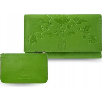 Peněženka Paolo Peruzzi peněženka z pravé lícové kůže zelená - dámská