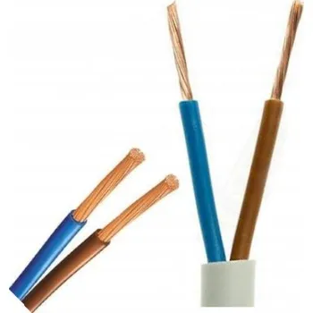 elektrický kabel Plochý ohebný elektrický kabel OMYp 2x0,75 mm2, 1 m Berge