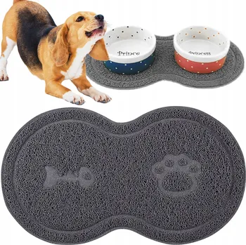 Miska pro psa Podložka pod misku silikonová podložka Reverse šedá 0 l