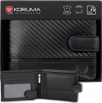 Peněženka Peněženka Koruma , přírodní kůže, černá - muž