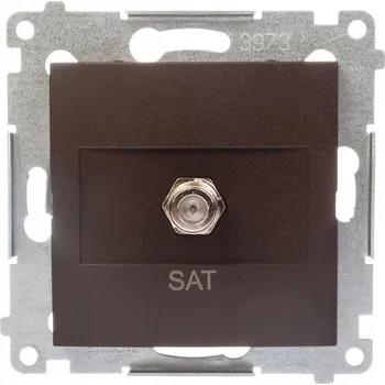 Elektrická zásuvka Anténní zásuvka nástěnná Kontakt-simon hnědá DASF1.01/46