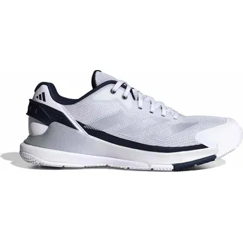 Pánské oblečení Pánské padelové boty adidas Crazyquick Lightstrike Padel Shoes Ftwr White/Silver Met./Dark Blue EUR 45 1/3