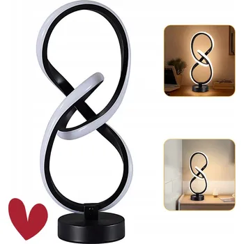 Lampička DESK LAMP LAMPA DEKORACYJNA LED STOLNÍ LAMPA DEKORATIVNÍ LED s USB portem, hliníková, 29×10 cm, 3000/4000/6000 K