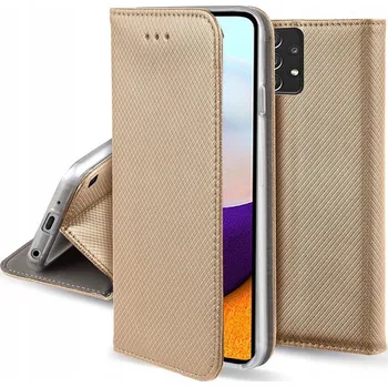 Pouzdro na mobilní telefon Flipové pouzdro Samsung zlaté kožené s funkcí stojánku