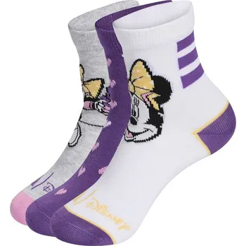 Pánské oblečení Dětské ponožky adidas Adidas Disney Minnie Mouse Socks White/Active Purple/Light Grey Heather KXL