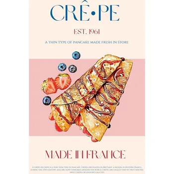 Plakát Plakát, Obraz - French Crepe Delight, Nazma Khokhar