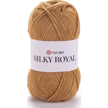 Příze Pletací příze YarnArt SILKY ROYAL 445 medová, klasická 50g/140m