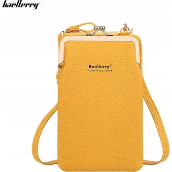 Kabelka Dámská kabelka Mini Psaníčko přes rameno Peněženka Organizér Žlutá Baellerry