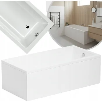 Vana Obdélníková akrylátová vana Laminart Mini, boční odtok, 120 x 70 cm