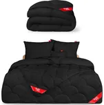 CELOROČNÍ PŘIKRÝVKA ANTI-ALERGICKÁ 160X220 + 2 POLŠTÁŘE 70X80 ČERNÁ SADA