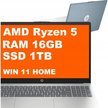 Notebook Notebook HP 15-FC Ryzen 5 16GB 1TB AMD Radeon FullHD Win 11 Modrý