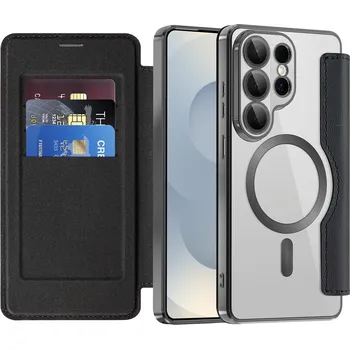 Pouzdro na mobilní telefon Techsuit - knížkové pouzdro SmartMag - Samsung Galaxy S26 Ultra - černá