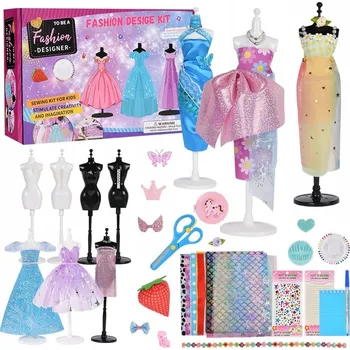 Doplněk pro panenku NÁVRH A ŠITÍ OBLEČENÍ SADA PRO NAVRHOVÁNÍ A ŠITÍ KREJČÍ MÓDA DIY