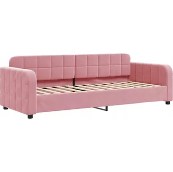 Pohovka Růžová pohovka s funkcí spaní 223 x 91 x 71 cm, samet