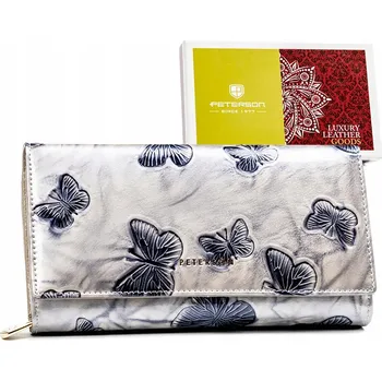 Peněženka Peterson dámská peněženka z pravé kůže stříbrná PTN 42100-BF-7082 SI - pro ženy