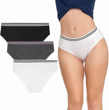 Dámské spodní prádlo Kalhotky dámské bavlněné kalhotky barevné MORAJ 3 balení vel. XL